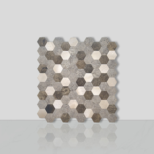 Decorazioni per la casa piastrelle in oro esagono da <span class=keywords><strong>cucina</strong></span> Backsplash in alluminio tessere da parete a mosaico autoadesive - Product Image 2