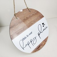 Panneau de fermeture ouverte de porte en MDF rond de 30cm pour sublimation Panneau décoratif en bois personnalisé et populaire
