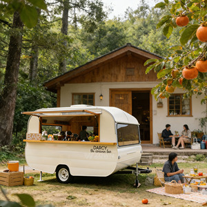 High Efficiency Mobile Kitchen Cart Outdoor Catering <b>Trailer</b> With Ventilation - Product Image 1