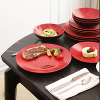 Lot de 18 assiettes et bols élégants en grès, style européen et américain, motif baies, vente en gros pour restaurants et hôtels