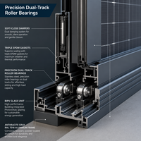 Kaca Surya SOL BIPV CdTe Jendela Geser Horizontal Dua Lapis 40 Persen VLT Penghasil Energi