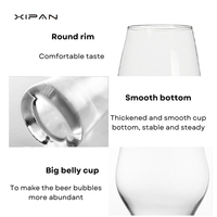 Verres à vin en verre de blé artisanaux, durables, de style américain, en forme de tulipe, 420 ml, écologiques, avec logo personnalisé, pour fêtes