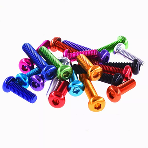 Black Colorful Anodized 6061 Aluminium Alloy Button Round Pan <strong>Head</strong> Socket Cap <strong>Screws</strong> Allen Bolt Hex Drive M3 M4 <strong>M5</strong> <strong>M6</strong> M8 M10 M12 - Product Image 5