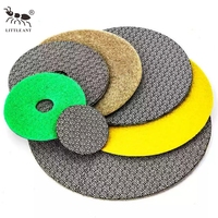 LITTLE ANT Tampon de polissage diamant électrolytique 100mm 4 pouces personnalisé OEM pris en charge pour marbre granit pierre sol béton