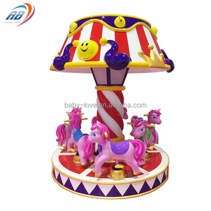 Carrusel de Caballos Eléctrico Personalizado para Parques de Diversiones Interiores, Atracción Infantil Operada con Monedas, con Luces LED - Product Image 6