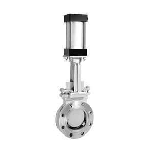 Vanne à opercule pneumatique PZ673H en acier inoxydable 304 avec insert de joint rigide, raccord à bride, certifiée CE - Product Image 2