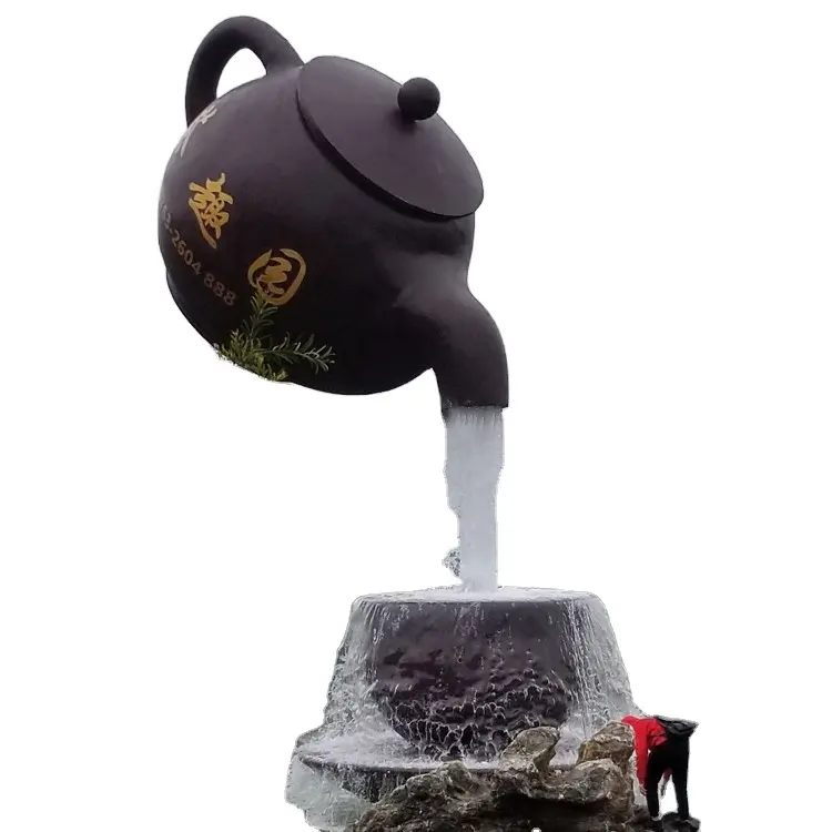 large hanging water teapot bronze sculpture for Garden cultural decoration