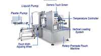 Machine à sauce multifonctionnelle en plastique avec système d'ensachage pour liquides/pâtes, boissons, pompe de pesage et de scellage électrique automatique