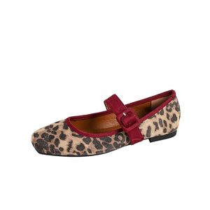 <span class=keywords><strong>Ballerine</strong></span> Mary Jane Leopardate Casual da Donna <span class=keywords><strong>con</strong></span> <span class=keywords><strong>Fibbia</strong></span> da Stilista Ufficiale - Product Image 5