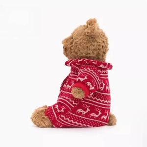 Jelly Cat <strong>UK</strong> for <strong>Christmas</strong> Winter Pajama Bear Plush Cotton Fabric PP Cotton Filling Cute Doll Toy Gift - Product Image 3