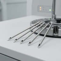 Cannule à pointe crayon de qualité clinique, biocompatible, en acier inoxydable 304SS, 33G, 50 mm, pour usage vétérinaire, conforme aux normes internationales