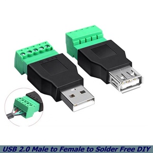 USB 2.0ชนิดตัวผู้ไป<span class=keywords><strong>5</strong></span>พินตัวเชื่อมต่อแบบสกรูแจ็ค USB พร้อมตัวป้องกัน USB2.0เพื่อเสียบปลั๊กเทอร์มินัลบล็อก - Product Image 6