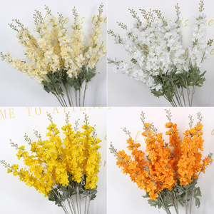 Fleur artificielle de pruche, branche unique, en soie, pour décoration de mariage, rouge, 45 cm - Product Image 4