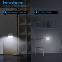 Lampe LED murale à détecteur de mouvement ABS minimaliste Fonctionnant sur piles AAA 2700K Blanc chaud Lumière douce Protection des yeux Veilleuse