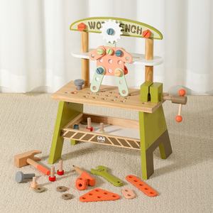 Ensemble d'outils <span class=keywords><strong>en</strong></span> <span class=keywords><strong>bois</strong></span> de haute qualité, jouet pour enfants, jeu de simulation de construction, établi <span class=keywords><strong>en</strong></span> <span class=keywords><strong>bois</strong></span> - Product Image 2