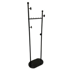 <span class=keywords><strong>Appendiabiti</strong></span> da terra in metallo con base ovale, ganci multipli e asta orizzontale per appendere vestiti, ideale per ingresso e camera da letto - Product Image 4