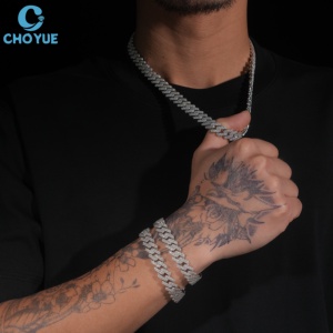 Collar Cubano de Plata de Ley 925 con Moissanita VVS, Joyería Fina para Fiestas de Compromiso, Venta al por Mayor para Joyerías - Product Image 5