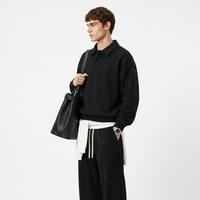 Polo de golf à manches longues pour homme, chemise brodée, polo de rugby pour homme
