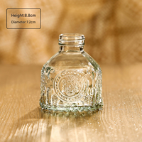 Petit vase de style nordique à couleurs personnalisables Mini vase en verre exquis de 4.5 pouces
