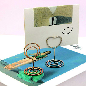 Modèle 50 mm/85 mm, vente en gros, ornement de bureau, décoration, message <span class=keywords><strong>vertical</strong></span>, porte-notes et porte-photos en métal créatif - Product Image 2