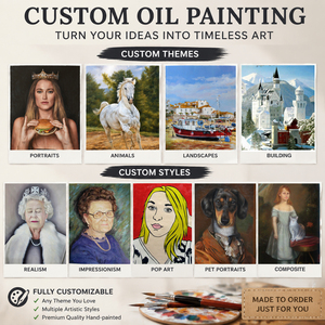 Regalo Personalizado, Cuadro de Lona Pintado a Mano, Imagen de Mujer, Pintura al Óleo Realista Personalizada, Retrato Artístico a Partir de Foto - Product Image 5