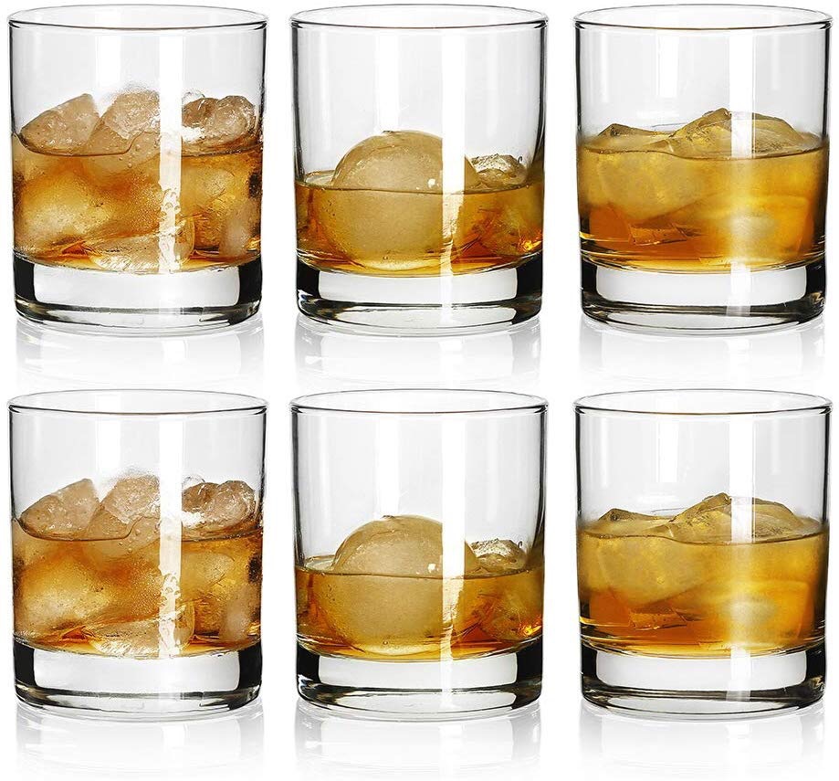 10 oz Old Fashioned Whisky Glasses Cups Crystal Rock Shot Glass Whiskey Cup