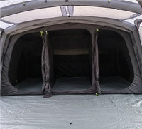 Glamping, camping familial de luxe, tente pneumatique imperméable quatre saisons, abri gonflable, trois chambres et salon
