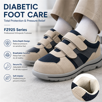 Chaussures légères pour diabétiques en gros, avec fermeture auto-agrippante, semelle antidérapante en EVA, confortables et décontractées