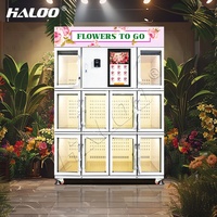 Haloo Distributeur automatique de fleurs personnalisé Blumenautomat Distributeur automatique de fleurs réfrigérées pour la vente de bouquets de fruits frais