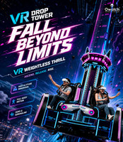 Simulateur de chute libre VR commercial multijoueur rotatif pour une expérience palpitante en VR, idéal pour les aires de jeux intérieures