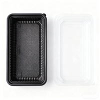 Boîtes d'emballage rectangulaires en plastique scellées de qualité alimentaire pour la vente en gros, idéales pour les beignets, gâteaux, rouleaux, pâtisseries et pains