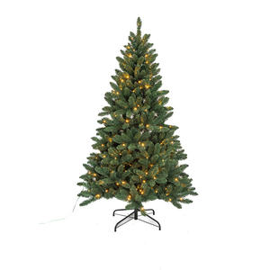 Arbre de Noël artificiel géant en PVC pré-éclairé avec télécommande, à assembler soi-même, avec lumières, 8 pieds - Product Image 1
