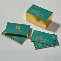 Cartes de Visite Noires Gaufrées, Impression de Luxe Personnalisée, Dorure à Chaud sur Papier