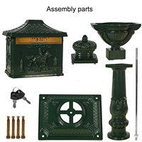 Boîte aux lettres murale en aluminium moulé, étanche, capacité 5L, avec serrure à combinaison pour appartement et livraison de colis dans le jardin