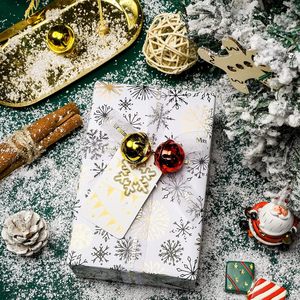 Wrapping <b>Paper</b> <b>Roll</b> 17x120 Inch Christmas Black Gold Design Double Side Recyclable Gift Craft Packaging - Product Image 5