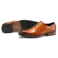 Brogue Vintage fait à la main confortable résistant à l'usure décontracté en cuir véritable chaussures pour hommes Oxford robe de mariée chaussures