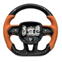 Volant en fibre de carbone haut de gamme à LED adapté aux Dodge Challenger Charger RT Durango SRT Hellcat Jeep Cherokee Trackhawk