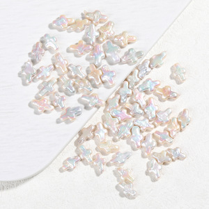 Vente en gros de perles d'eau douce baroques de marque Wenchi, Chine, boutons, granulés, brillants, colorés, croix pour la fabrication de bijoux en DIY, en vrac - Product Image 3