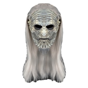 Accessoire Cosplay <span class=keywords><strong>Halloween</strong></span> pour Game of Thrones White Walker Night King Mask Couvre-chef en latex pour maison hantée <span class=keywords><strong>Masque</strong></span> facial blanc - Product Image 1