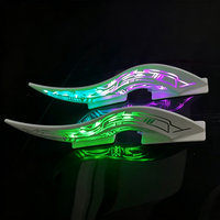 Lampe de toit LED universelle pour voiture, style cornes de dragon, avec fonction clignotante d'avertissement de freinage, accessoire de modification extérieure et lampe de spoiler de toit