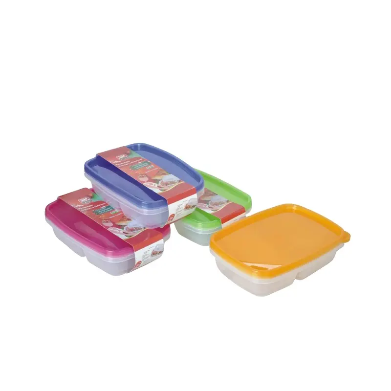 2 Pack Bpa Free Keep Food Fresh Meal Prep Plastic Food Storage Container Set