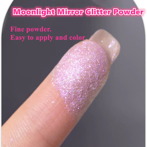 ผงกลิตเตอร์เล็บสีเงินมูนไลท์ 0.2 กรัม ผงสีสุดสว่างสำหรับตกแต่งเล็บ - Product Image 5