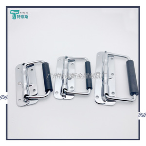 304 Stainless Steel Spring Handle With <b>Rubber</b> Grip Industrial Crate Box Handle - Product Image 4