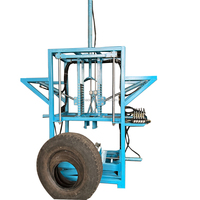 Presse à pneus triple pour un emballage efficace des pneus et un chargement accru, moteur hydraulique 5 kW, diamètre max. du pneu 95 cm