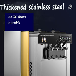 Machine à crème glacée molle au chocolat au lait à 3 saveurs, commerciale, 780 W, temps de congélation de 15 minutes - Product Image 3