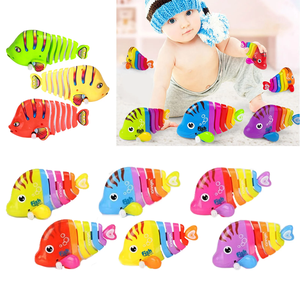 하이 퀄리티 여러 가지 빛깔의 자물쇠 스윙 물고기 장난감 플라스틱 만화 물고기 재미있는 장난감 어린이 놀이 흔들기 물고기 장난감 - Product Image 4