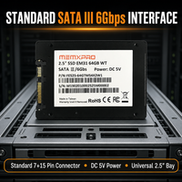 EM31 SSD SATA3 industriel de 2,5 pouces, MLC NAND, 505 Mo/s, haute vitesse, 6,8 mm, faible consommation, disque SSD pour boîtier de calcul en périphérie, PC