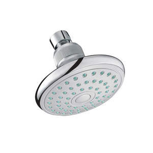 Cabezal de ducha Izar cromado de 116 mm de diámetro con múltiples boquillas de pulverización para uso en bañeras y baños - Product Image 1