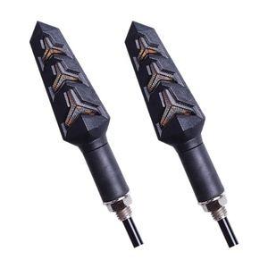 Indicatori Posteriori Impermeabili Ambra per Moto 12V DRL Luci LED Sequenziali per Indicatori di Direzione - Product Image 5