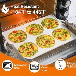 Moule à muffins géants en silicone américain, 6 cavités, antiadhésif, sans BPA, avec cadre métallique renforcé, certifié LFGB, de la marque MUYULINS Factory - Product Image 3